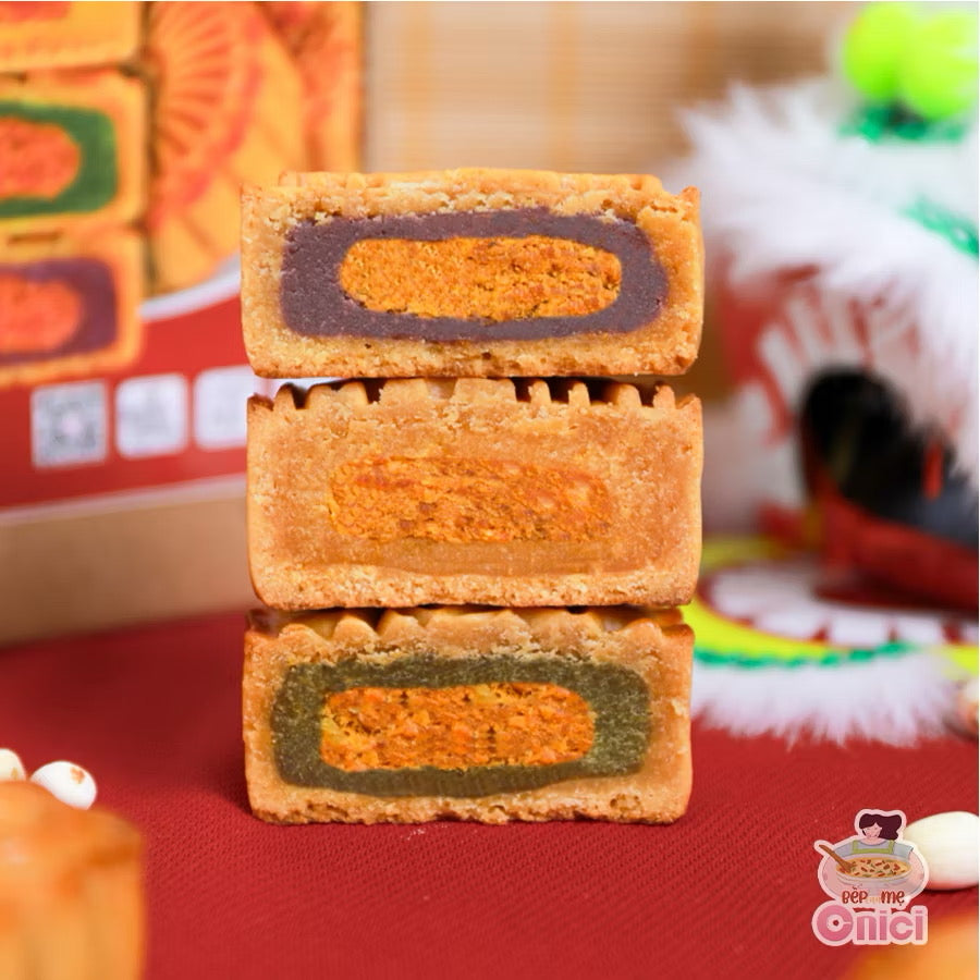 Set làm bánh trung thu nhân trứng muối 3 vị