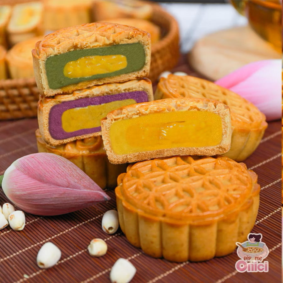 Set làm bánh trung thu nhân trứng muối 3 vị