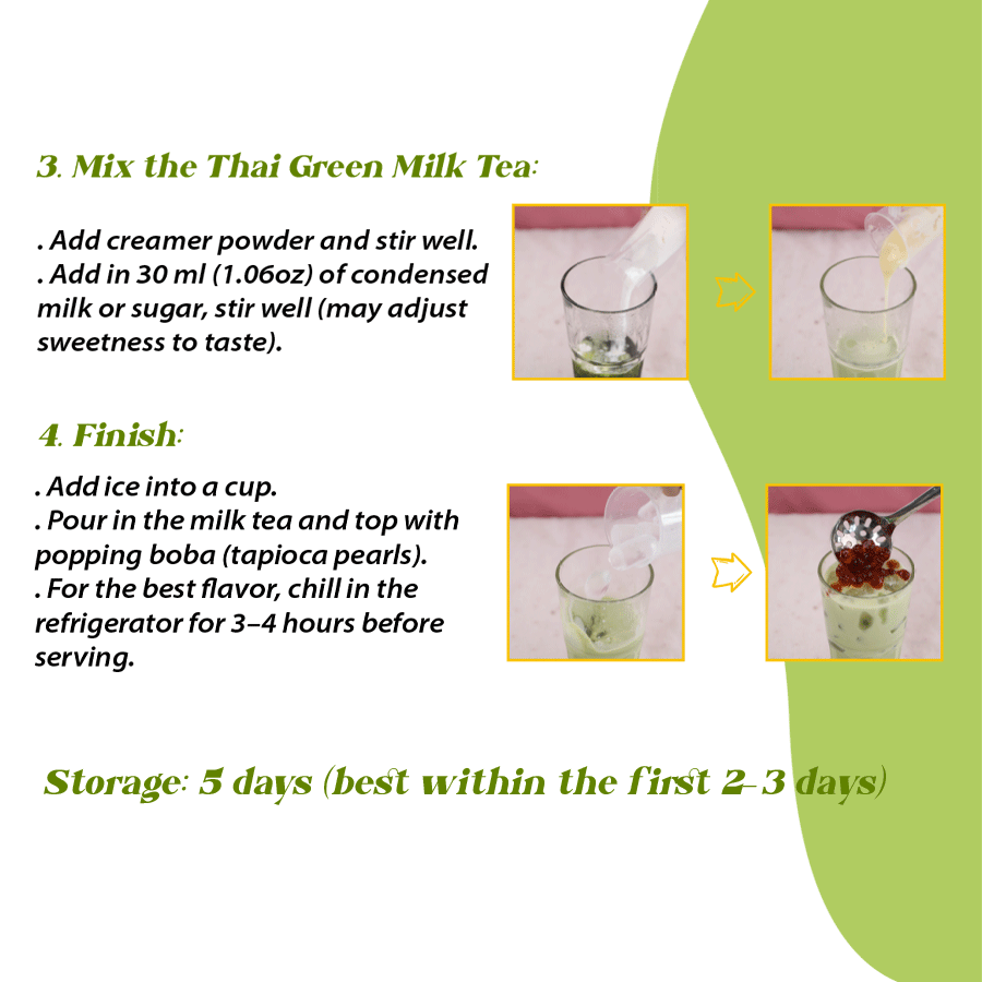 TRÀ SỮA THÁI XANH (THAI GREEN MILK TEA KIT)