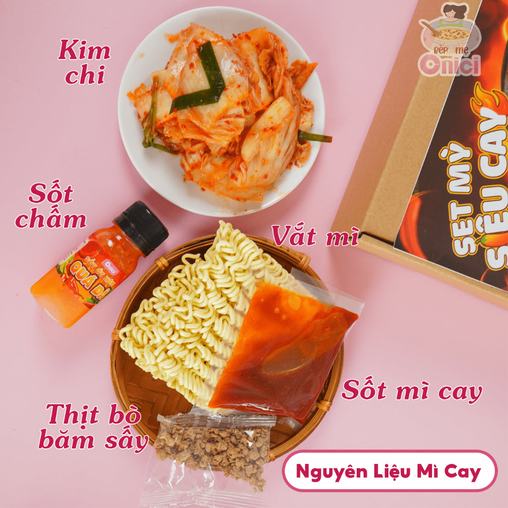 Set Mì Cay Không Kimchi (Set Ramen Cay)