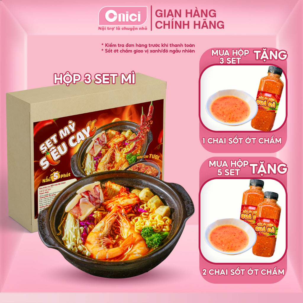 Set Mì Cay Không Kimchi (Set Ramen Cay)