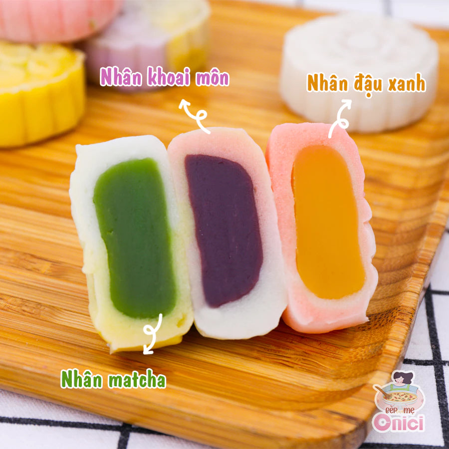 Set làm bánh trung thu DẺO 3 vị nhân
