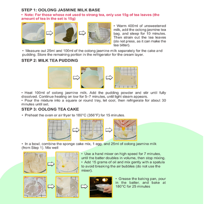 Oolong Jasmine Cake Making Kit – Premium DIY Milk Tea Cake Set