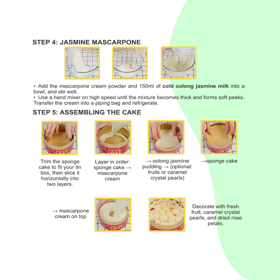Oolong Jasmine Cake Making Kit – Premium DIY Milk Tea Cake Set
