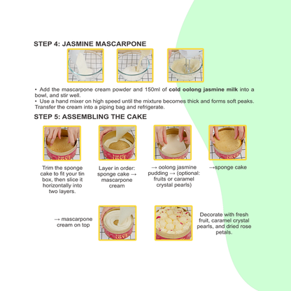Oolong Jasmine Cake Making Kit – Premium DIY Milk Tea Cake Set