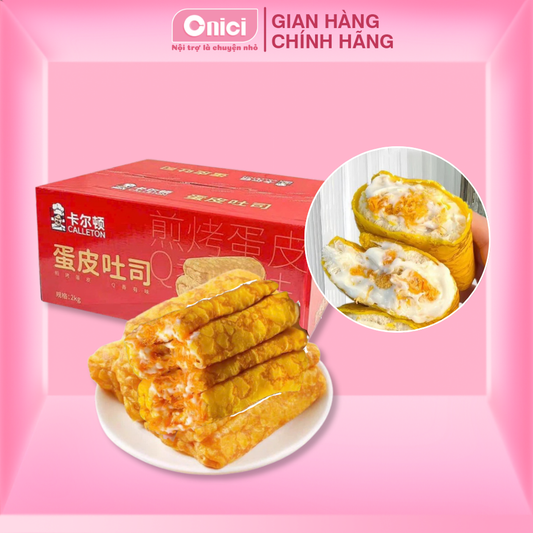 SANDWICH CUỘN VỎ TRỨNG SỐT KEM BÉO CHÀ BÔNG (Egg Skin Wrapped Pork Floss Sandwich) “Pre-order 1 week”