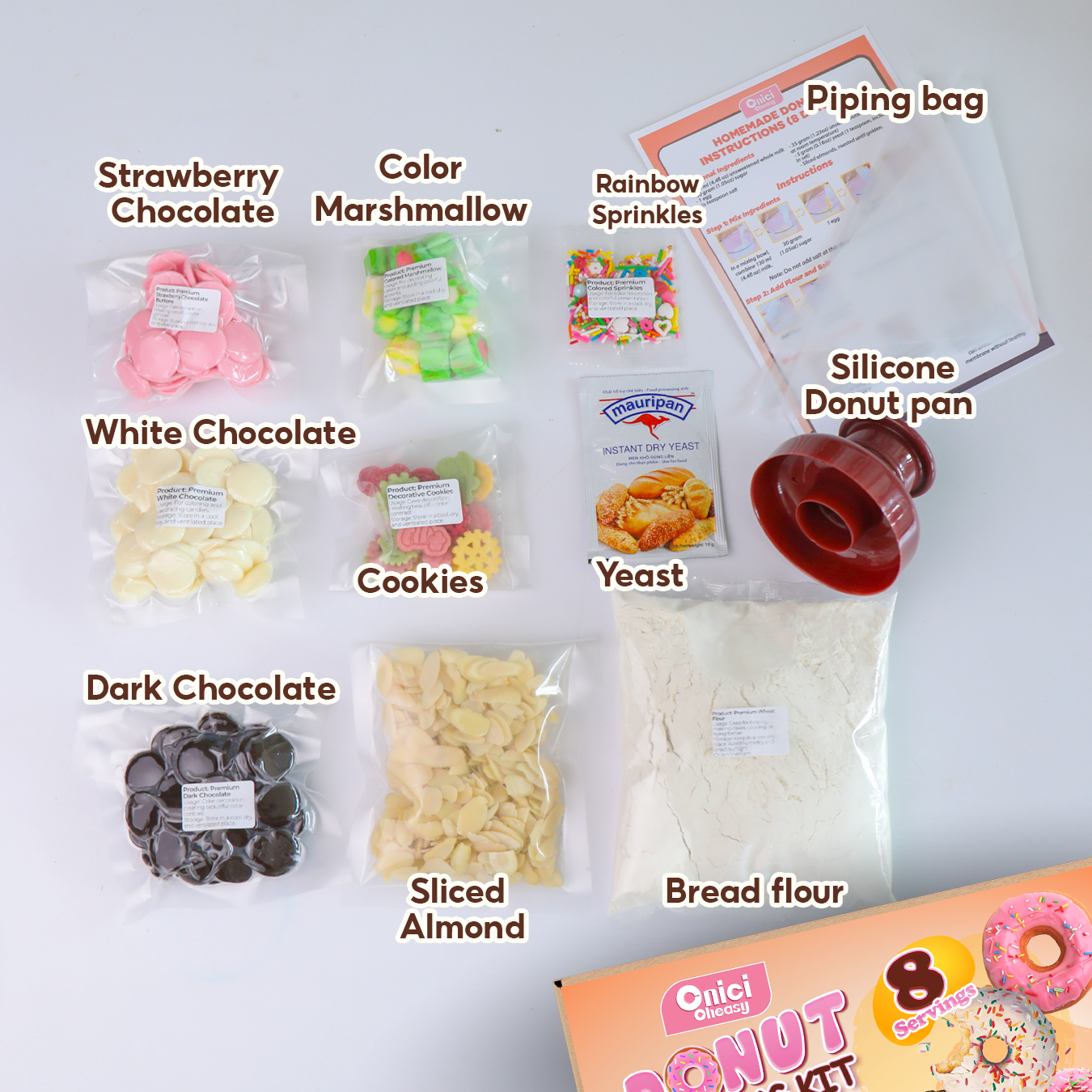 DIY DONUT MAKING KIT – Make 8 Homemade Donuts