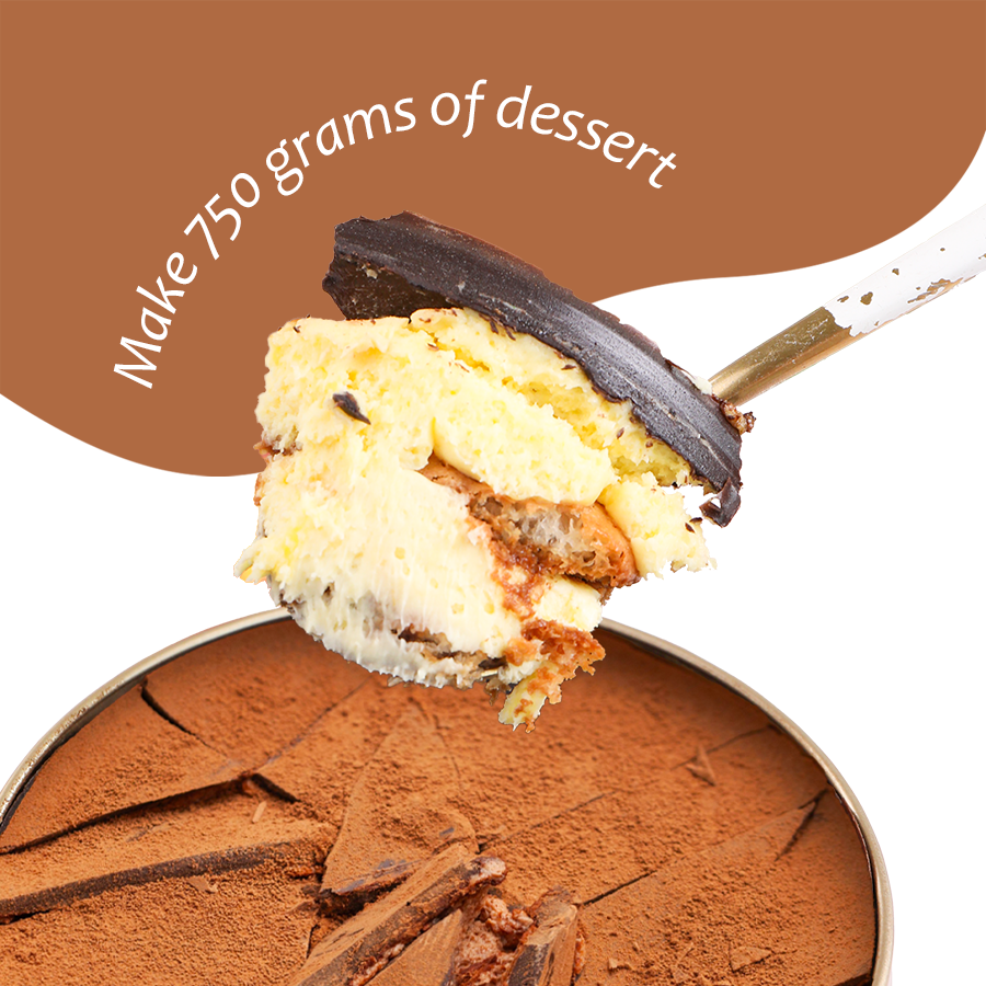 Step-by-step tiramisu instructions included in kit