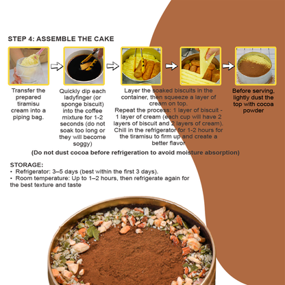 Tiramisu Making Kit – DIY Dessert Kit, Makes 1 Tin Cake