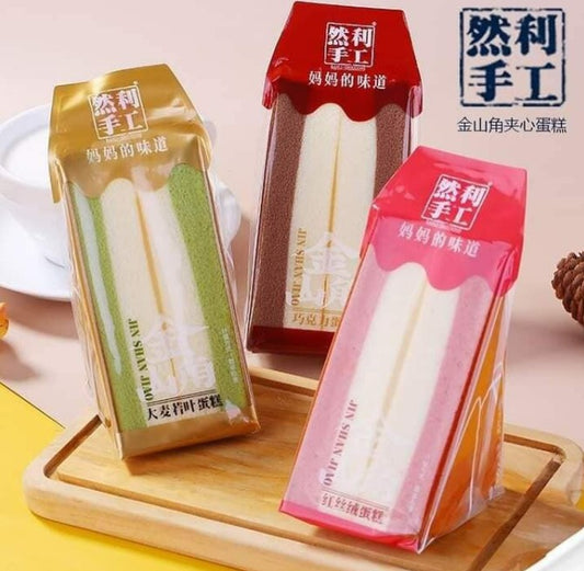 Bánh Bông Lan Tam Giác Đài Loan 3 Vị (Bánh Sandwich Tam Giác 3 Hương Vị)