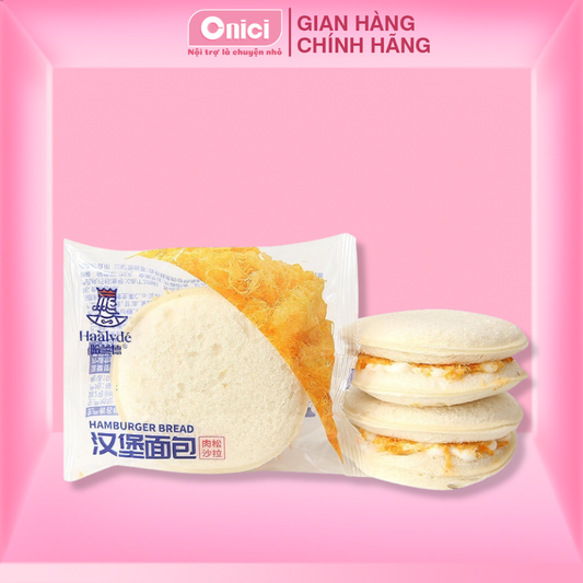 Bánh mì Hamburger kẹp sữa chua ruốc