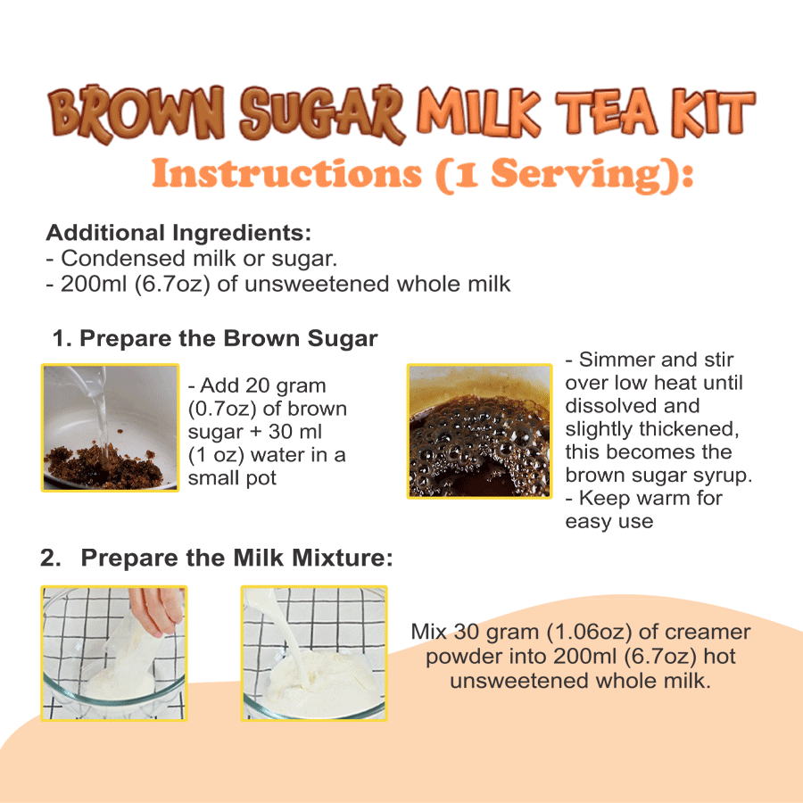 brown sugar milk tea instructions