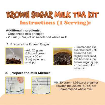 brown sugar milk tea instructions