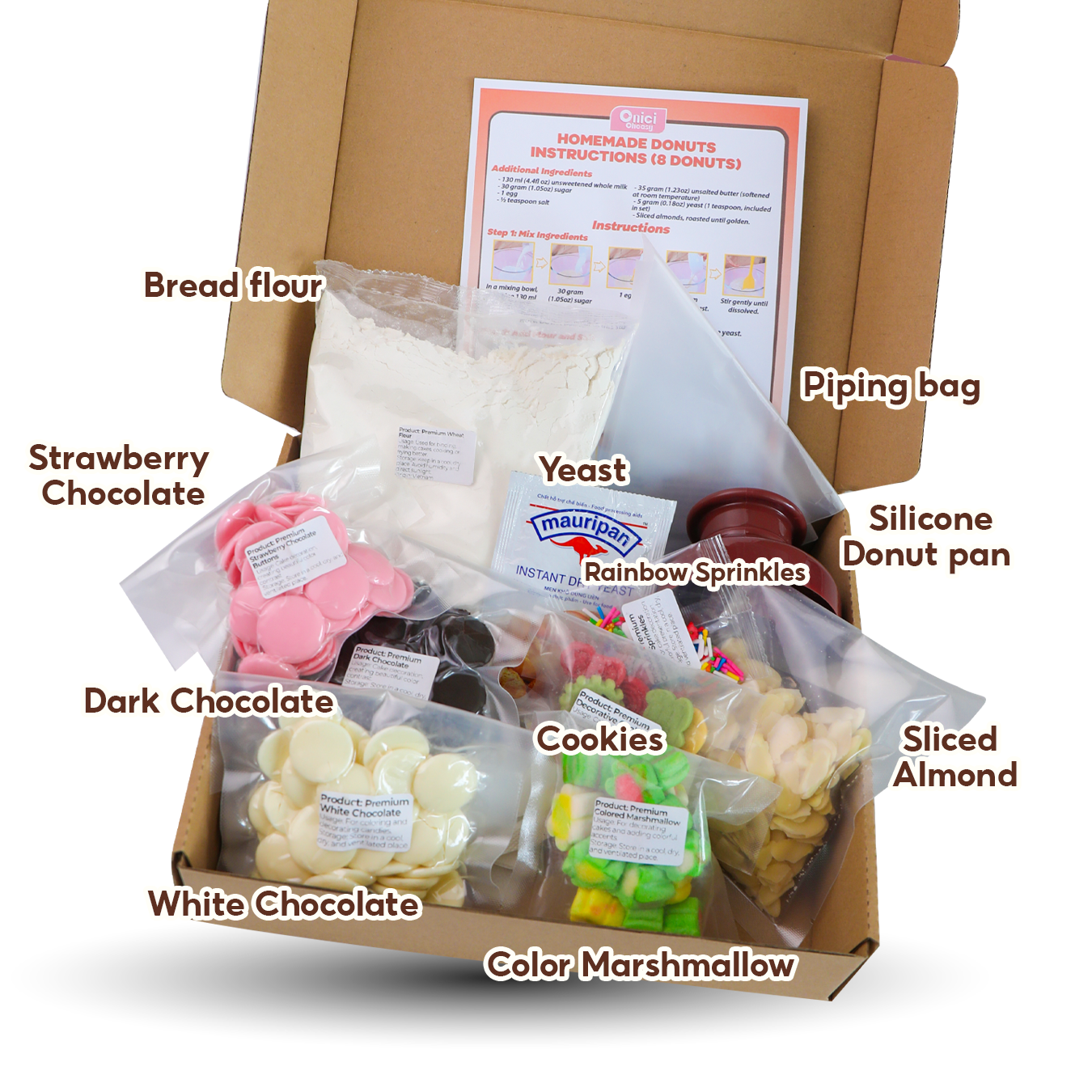 DIY DONUT MAKING KIT – Make 8 Homemade Donuts