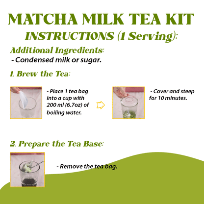 matcha milk tea instructions onici