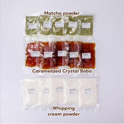 Set Trà Sữa Matcha (Matcha Milk Tea Making Kit) – DIY Boba Kit, Makes 5 Cups