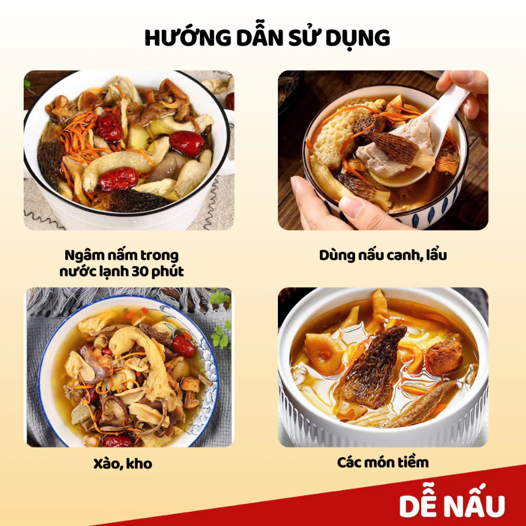 Set Canh Nấm Dưỡng Sinh 15 Vị