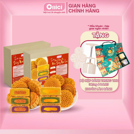 Set làm bánh trung thu nhân trứng muối 3 vị