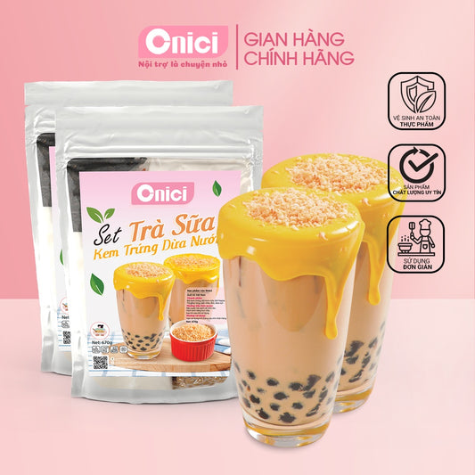 TRÀ SỮA KEM TRỨNG DỪA NƯỚNG (TRÀ SỮA DỪA CREME BRULEE) 